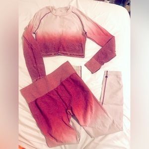 Gymshark Pink Workout Set Medium